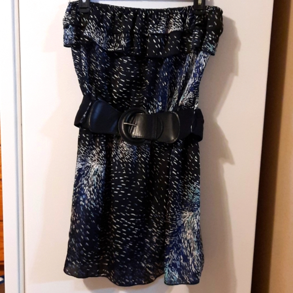 Charlotte Russe Strapless Ruffle Mini Dress.  Size Medium